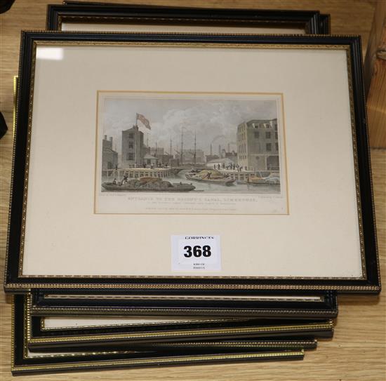 A collection of 8 framed Regents Park/Canal prints